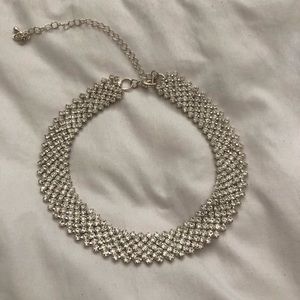 Silver studded choker